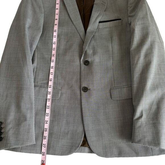 The Kooples Stars Flow Black & White Wool Slim Blazer Suit Jacket Men’s Size 48 - Picture 6 of 9
